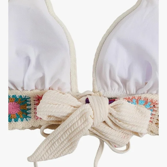 Colorful Crochet Trim Bikini - Picture 4 of 5